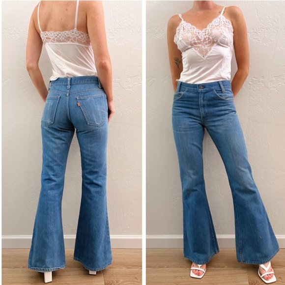 Levi's Jeans Authentic Vintage 97s Orange Tab Bell Bottom Levis